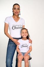 Load image into Gallery viewer, I bring the chaos Women’s Deep V-Neck Tee