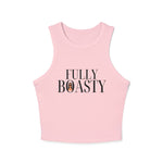 Load image into Gallery viewer, Fully Boasty Rib Racer Tank - Black lettering