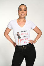 Load image into Gallery viewer, No Tea hotter Women’s Deep V-Neck Tee