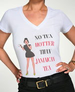 Load image into Gallery viewer, No Tea hotter Women’s Deep V-Neck Tee