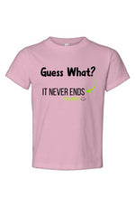 Load image into Gallery viewer, Guess What? It Never Ends Toddler Jersey Tee