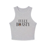 Load image into Gallery viewer, Fully Boasty Rib Racer Tank - Black lettering