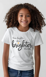 Load image into Gallery viewer, Dear Daughter, Shine Brighter Youth T- shirt