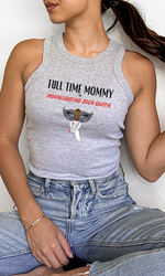 Load image into Gallery viewer, Moonlighting soca queen Rib Racer Tank Top