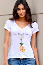 Load image into Gallery viewer, I’m a rose Women’s Deep V-Neck Tee