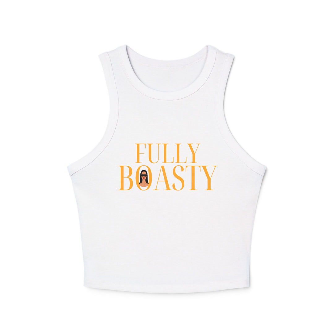 Fully Boasty Rib Racer Tank- Gold lettering