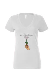 Women’s Jersey Deep V-Neck Tee