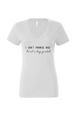 Load image into Gallery viewer, Can&#39;t promise nice Women’s Jersey Deep V-Neck Tee

