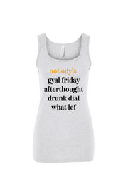 Nobodys's gyal Friday Women's Micro Rib Tank