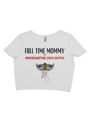 Full time mommy crop tee