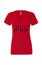 Load image into Gallery viewer, Fully Boasty Women’s Jersey Deep V-Neck Tee
