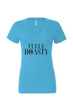 Load image into Gallery viewer, Fully Boasty Women’s Jersey Deep V-Neck Tee
