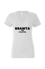 Load image into Gallery viewer, Brawta, Women’s Deep V-Neck Tee
