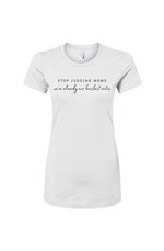 Load image into Gallery viewer, Stop Judging Moms Women&#39;s Slim Fit Tee
