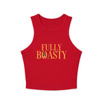 Load image into Gallery viewer, Fully Boasty Rib Racer Tank- Gold lettering
