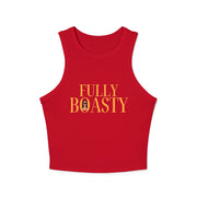 Fully Boasty Rib Racer Tank- Gold lettering