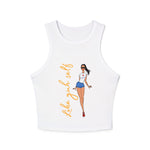 Load image into Gallery viewer, Like Yuh Self Rib Racer Tank- Gold Lettering

