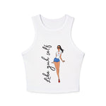 Load image into Gallery viewer, Like Yuh Self Rib Racer Tank-BLACK LETTERING
