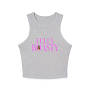 Fully Boasty Rib Racer Tank - Fuchsia lettering