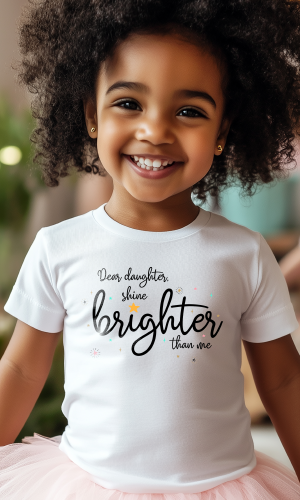 Dear Daughter, Shine Brighter Toddler Jersey Tee