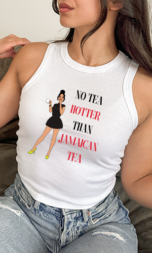 No tea Hotter Rib Racer Tank