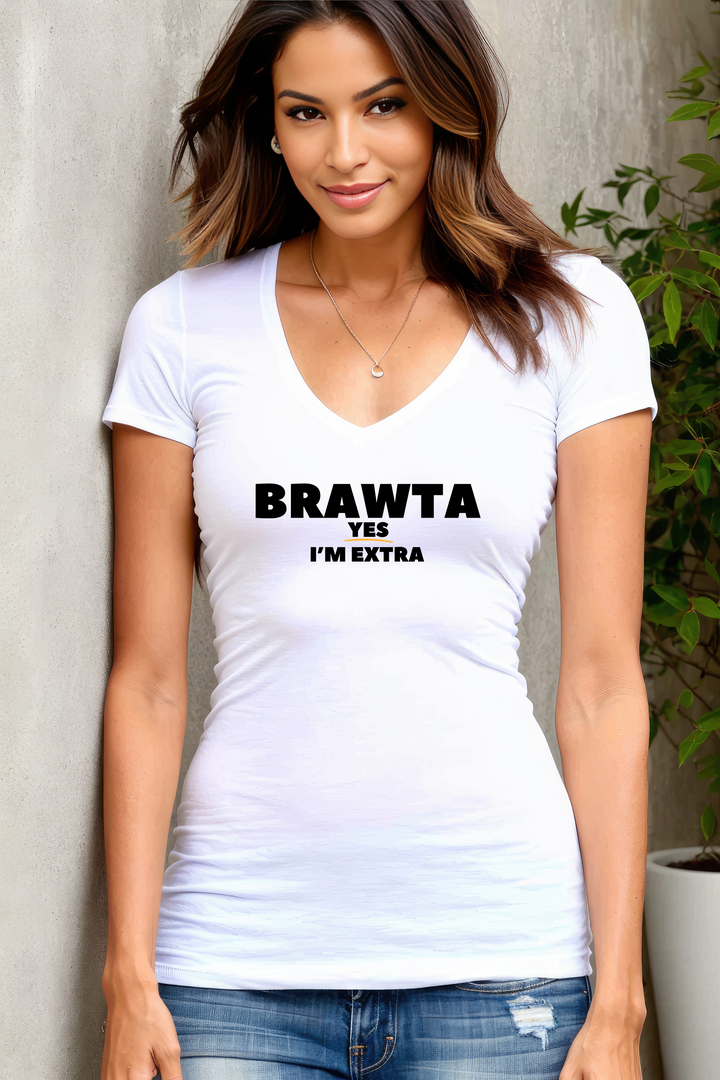 Brawta, Women’s Deep V-Neck Tee
