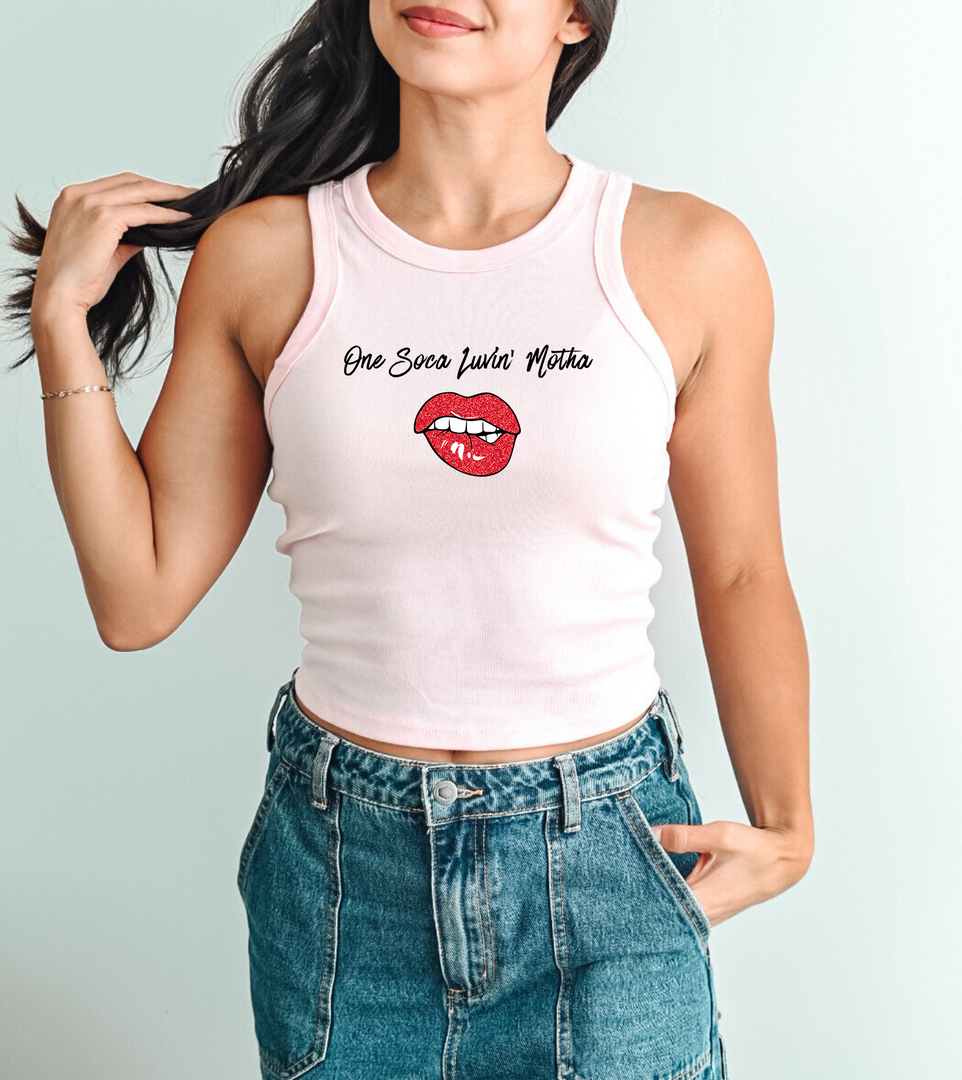 One Soca Luvin' Motha Rib Racer Tank